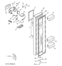 FREEZER DOOR Diagram and Parts List for GSHF5KGXGCCC  General Electric Refrigerator