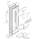 FRESH FOOD DOOR Diagram and Parts List for GSHF5KGXGCCC  General Electric Refrigerator