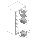 FREEZER SHELVES Diagram and Parts List for GCG21YESBFSS  General Electric Refrigerator