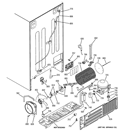 SEALED SYSTEM & MOTHER BOARD Diagram and Parts List for GCG21YESBFSS  General Electric Refrigerator