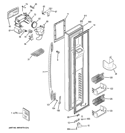FREEZER DOOR Diagram and Parts List for PSS26MGTDCC  General Electric Refrigerator