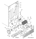 SEALED SYSTEM & MOTHER BOARD Diagram and Parts List for PSS23MGTCBB  General Electric Refrigerator