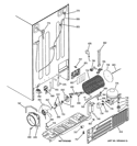 SEALED SYSTEM & MOTHER BOARD Diagram and Parts List for PCK23VHXAFCC  General Electric Refrigerator