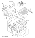 ICE MAKER & DISPENSER Diagram and Parts List for PCK23VHXAFCC  General Electric Refrigerator
