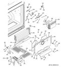 FREEZER SECTION Diagram and Parts List for PGCS1NFZBSS  General Electric Refrigerator