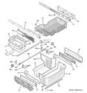 FREEZER SHELVES Diagram and Parts List for PGCS1NFZBSS  General Electric Refrigerator