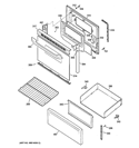 DOOR & DRAWER PARTS Diagram and Parts List for JBS27DM1WW  General Electric Range