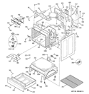 BODY PARTS Diagram and Parts List for JB670DP3BB  General Electric Range