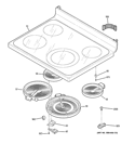 COOKTOP Diagram and Parts List for JB670SP5SS  General Electric Range