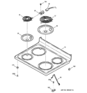 COOKTOP Diagram and Parts List for JBP28GR5SA  General Electric Range