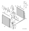 UNIT PARTS Diagram and Parts List for AZ85H18EACM1  General Electric Air Conditioner