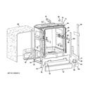 BODY PARTS Diagram and Parts List for GLDA690P03BB  General Electric Dishwasher