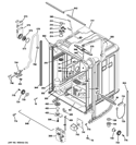 BODY PARTS Diagram and Parts List for ZBD8900V50II  General Electric Dishwasher