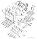 Part Location Diagram of WB02K10355 GE BRACKET DOOR