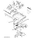 GAS & BURNER PARTS Diagram and Parts List for PGB995DET2BB  General Electric Range