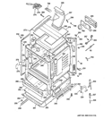 BODY PARTS Diagram and Parts List for JGBP87SEL1SS  General Electric Range