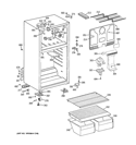 CABINET Diagram and Parts List for GTH18CCD4RWW  General Electric Refrigerator