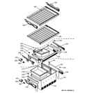 SHELVES Diagram and Parts List for ZIW30GNZAII  General Electric Refrigerator