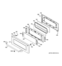 Part Location Diagram of WB34X28740 GE Frame window Assembly