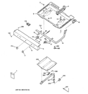 GAS & BURNER PARTS Diagram and Parts List for JGBS14PCD1WW  General Electric Range
