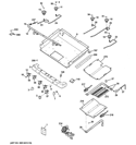 GAS & BURNER PARTS Diagram and Parts List for PGB910SET2SS  General Electric Range