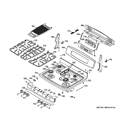 CONTROL PANEL & COOKTOP Diagram and Parts List for PGB995SET1SS  General Electric Range