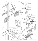 Part Location Diagram of WR55X11164 GE BOARD Assembly TEMP CONTROL