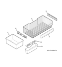 FREEZER SHELVES Diagram and Parts List for CFCP1RKBDSS  General Electric Refrigerator