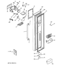 FREEZER DOOR Diagram and Parts List for CSHS6UGZESS  General Electric Refrigerator