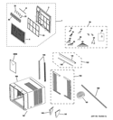 GRILLE & CHASSIS PARTS Diagram and Parts List for AEL14AQL1  General Electric Air Conditioner