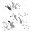 GRILLE & CHASSIS PARTS Diagram and Parts List for AEN08LQQ1  General Electric Air Conditioner