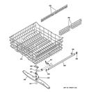 Part Location Diagram of WD28X10306 GE RACK UPPER ROLL Assembly
