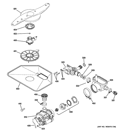 MOTOR-PUMP MECHANISM Diagram and Parts List for GLC5604V00BB  General Electric Dishwasher