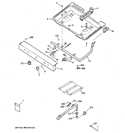 GAS & BURNER PARTS Diagram and Parts List for RGB518PCD1CT  Hotpoint Range