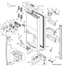 DISPENSER DOOR Diagram and Parts List for GFE29HGDABB  General Electric Refrigerator