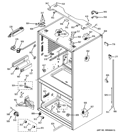 CASE PARTS Diagram and Parts List for GFE29HGDABB  General Electric Refrigerator