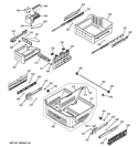 FREEZER SHELVES Diagram and Parts List for GFE29HGDAWW  General Electric Refrigerator