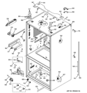 CASE PARTS Diagram and Parts List for GFE29HGDAWW  General Electric Refrigerator
