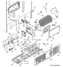 MACHINE COMPARTMENT Diagram and Parts List for GNE26GSDASS  General Electric Refrigerator
