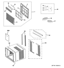 GRILLE & CHASSIS PARTS Diagram and Parts List for AEM05LQQ1  General Electric Air Conditioner