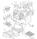 BODY PARTS Diagram and Parts List for JB655DT2BB  General Electric Range