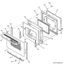 DOOR Diagram and Parts List for JB710DT3BB  General Electric Range