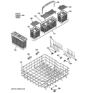 LOWER RACK ASSEMBLY Diagram and Parts List for ZBD7920D00SS  General Electric Dishwasher
