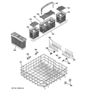 LOWER RACK ASSEMBLY Diagram and Parts List for ZBD8900D00II  General Electric Dishwasher