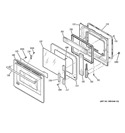 DOOR Diagram and Parts List for ZEK938SM3SS  General Electric Wall Oven