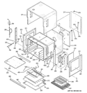 BODY PARTS Diagram and Parts List for ZET1RM4SS  General Electric Wall Oven