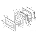 DOOR Diagram and Parts List for ZET1SM4SS  General Electric Wall Oven