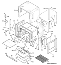 LOWER OVEN Diagram and Parts List for ZET2PM4SS  General Electric Wall Oven