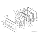 DOOR Diagram and Parts List for ZET2SM4SS  General Electric Wall Oven