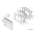 DOOR Diagram and Parts List for ZET958SM3SS  General Electric Wall Oven